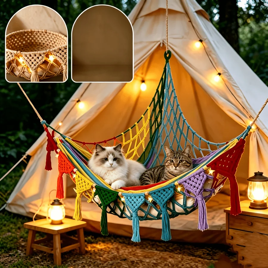 Hand Woven Cat Hammock - Image 2