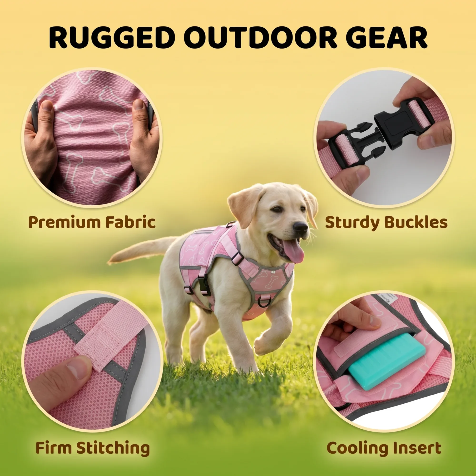 Cooling Dog Vest Harness - Image 6