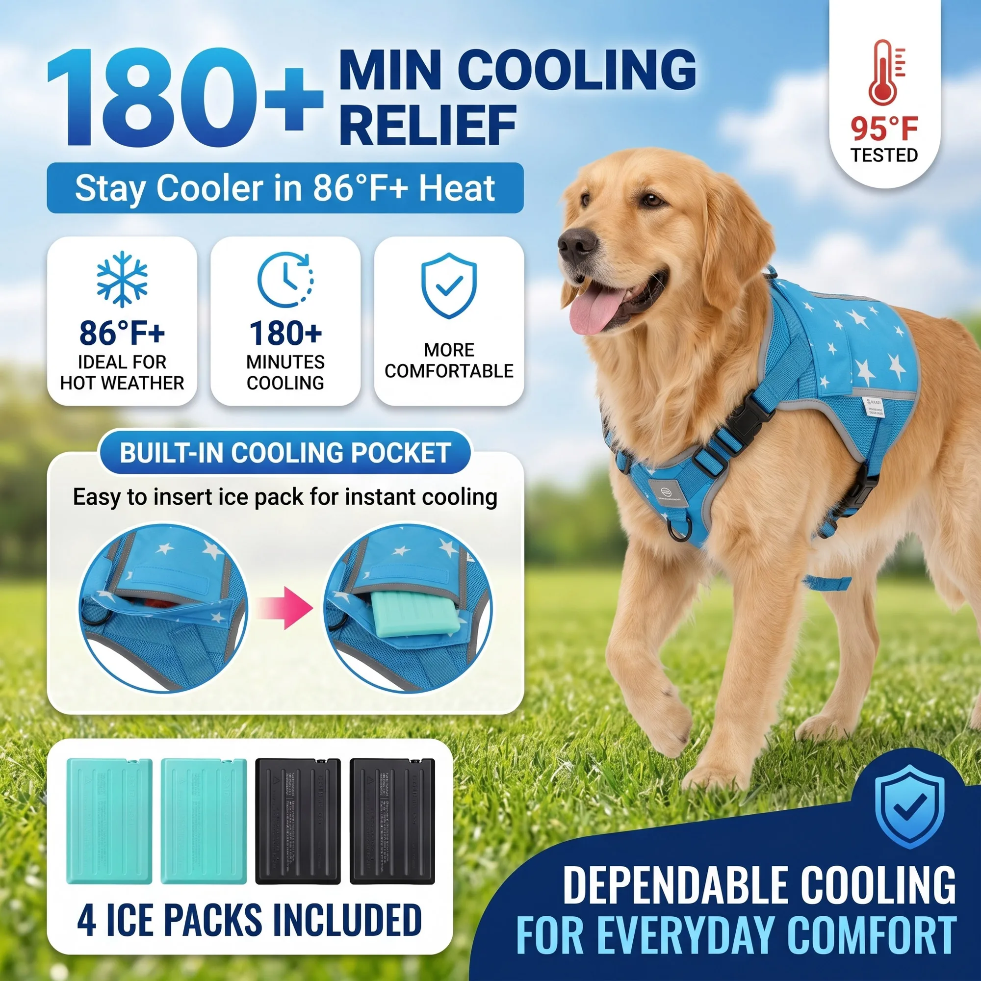 Cooling Dog Vest Harness - Image 4