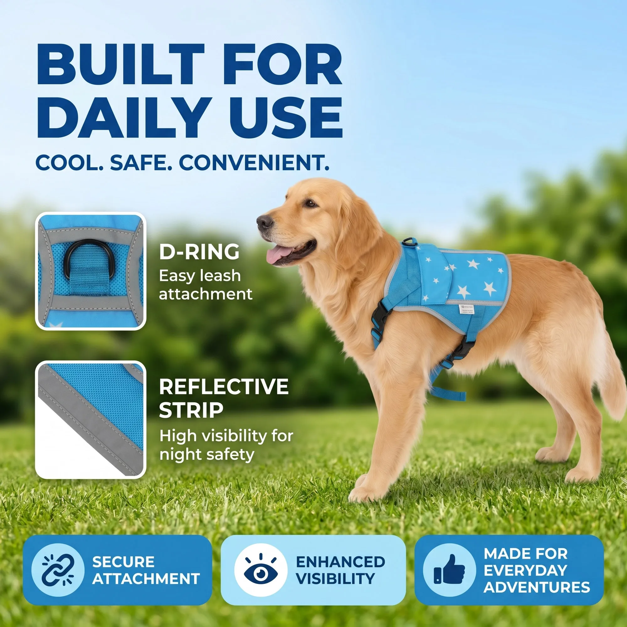 Cooling Dog Vest Harness - Image 3