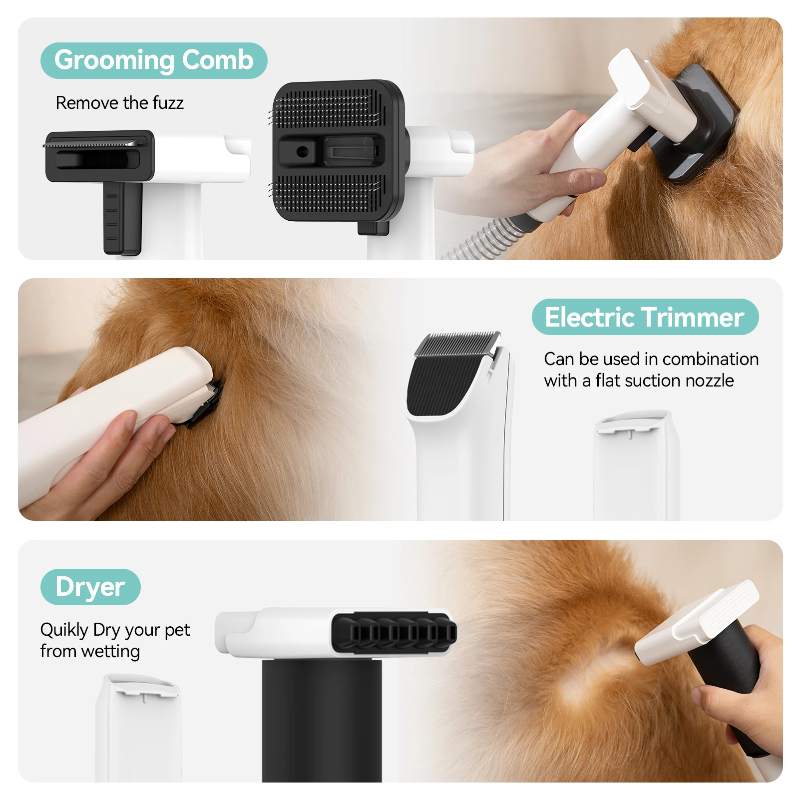 Pet Grooming Vacuum Kit - Image 3