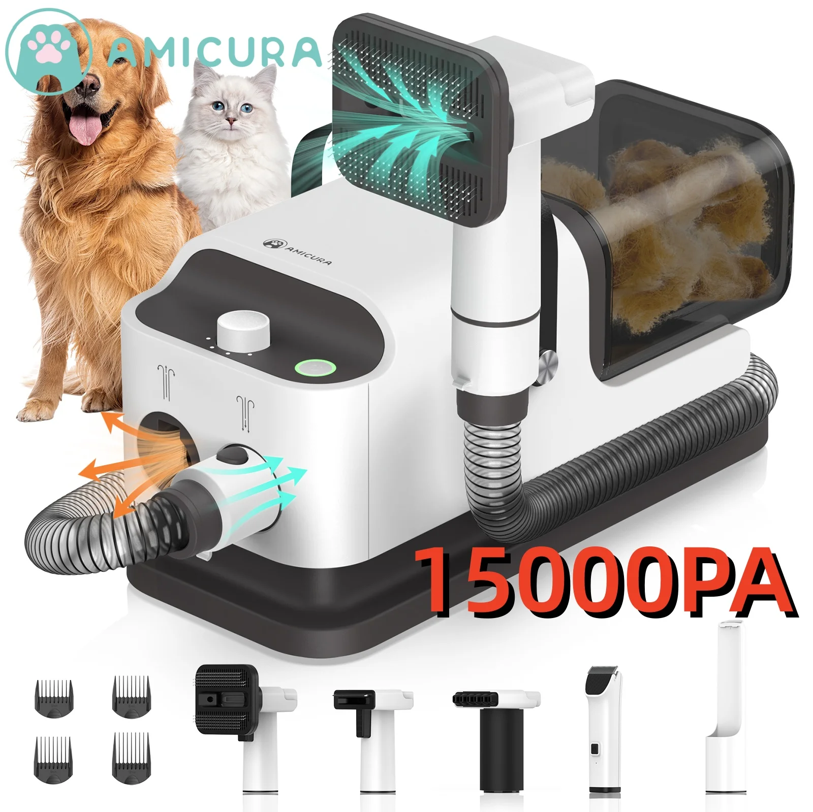 Pet Grooming Vacuum Kit