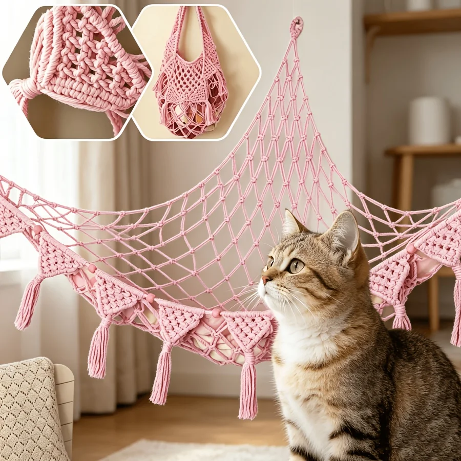 Hand Woven Cat Hammock - Image 3