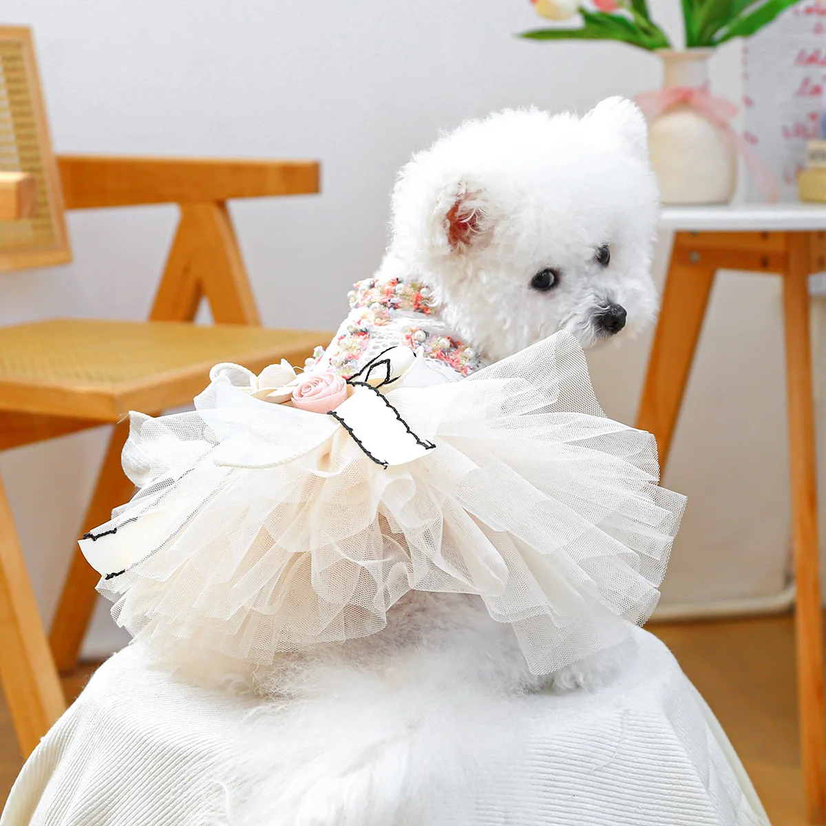 Floral Pet Tutu Dress - Image 3