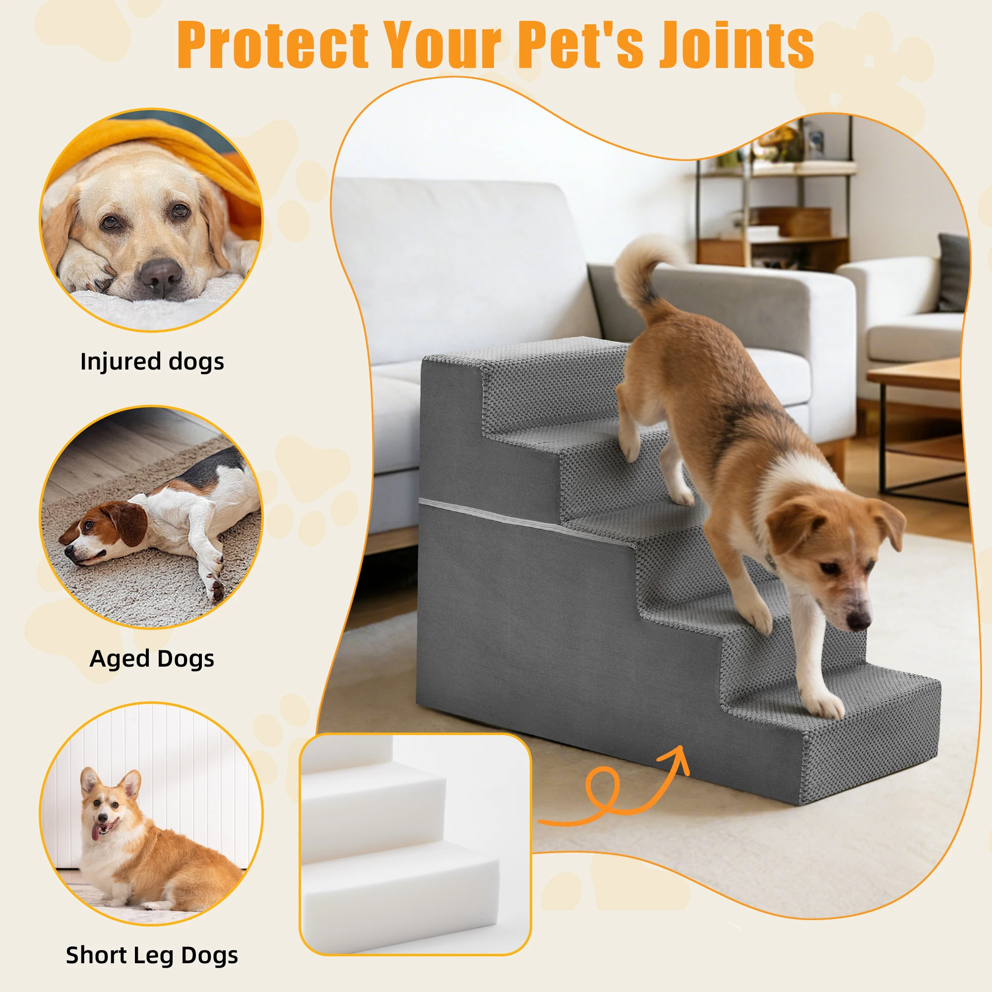 Foam Dog Stair Ramp - Image 5