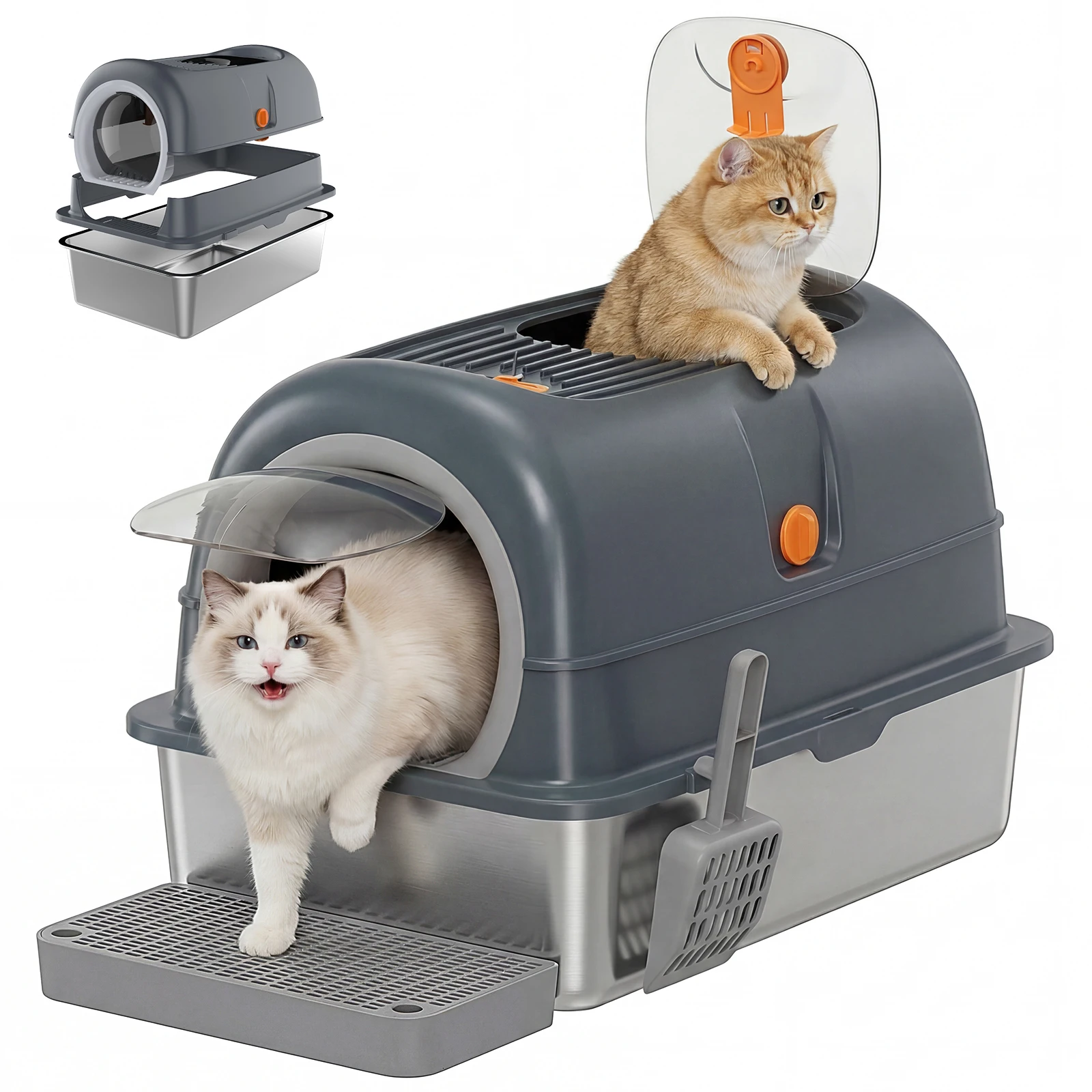 Extra-Large Stainless Litter Box